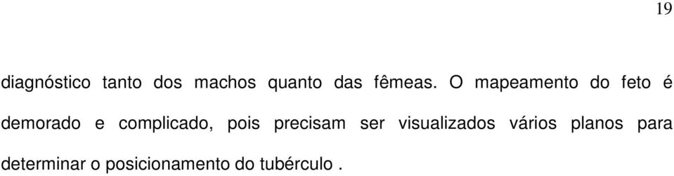 O mapeamento do feto é demorado e complicado,