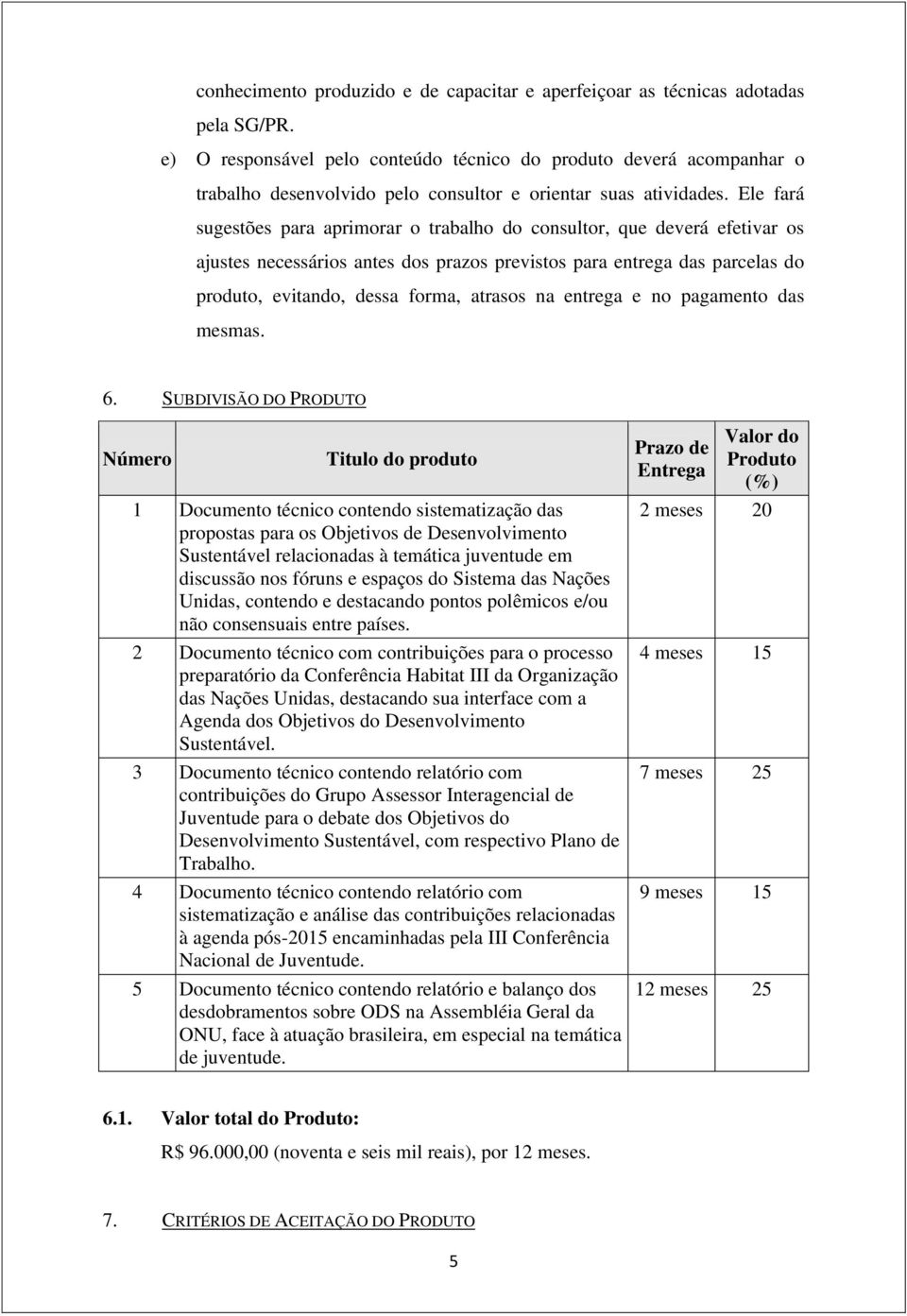 Ele fará sugestões para aprimorar o trabalho do consultor, que deverá efetivar os ajustes necessários antes dos prazos previstos para entrega das parcelas do produto, evitando, dessa forma, atrasos