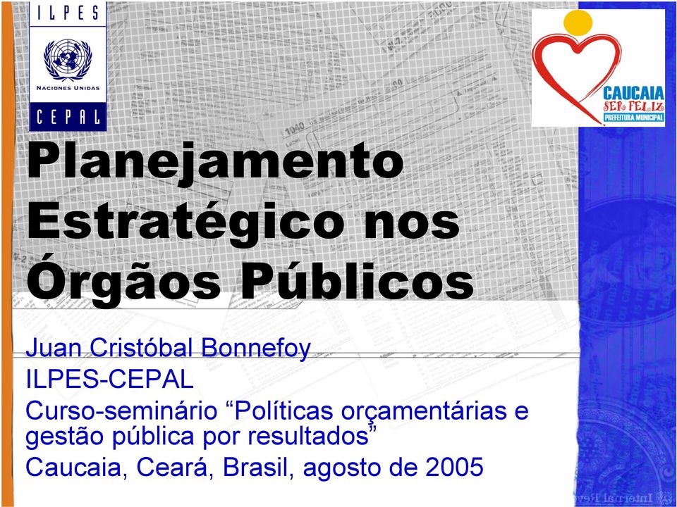 Curso-seminário Políticas orçamentárias e