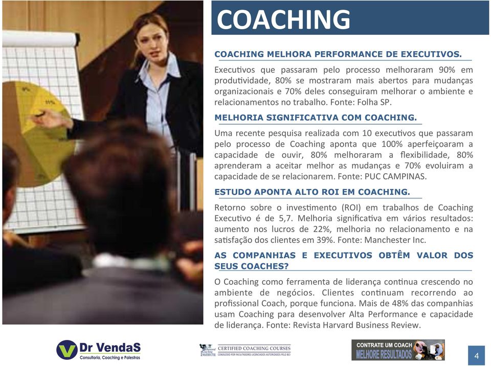 trabalho. Fonte: Folha SP. MELHORIA SIGNIFICATIVA COM COACHING.