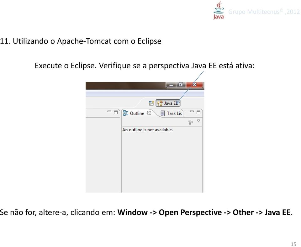 Verifique se a perspectiva Java EE está