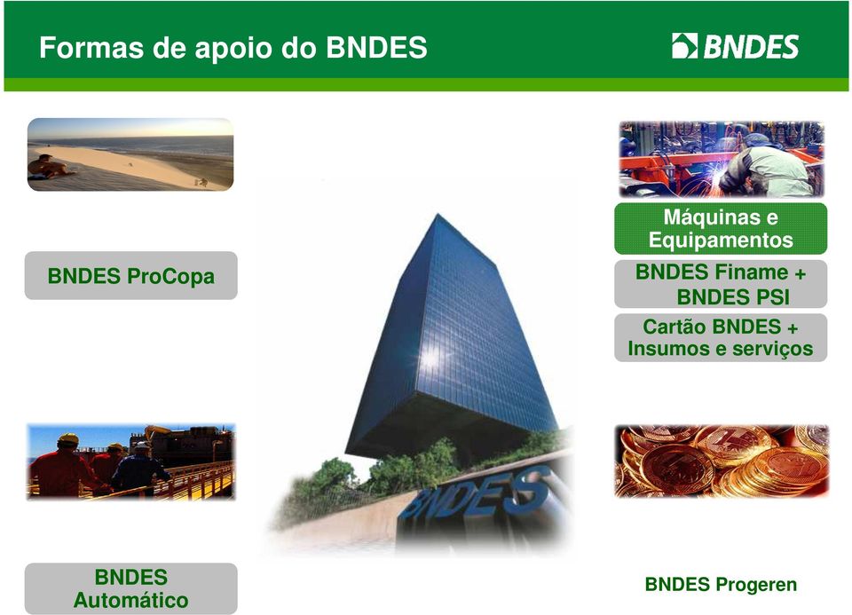 PSI Cartão BNDES + Insumos e serviços Projetos de