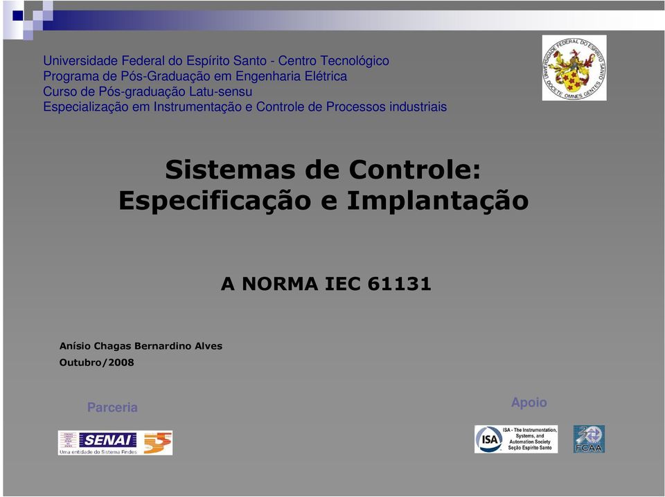 NORMA IEC 61131 Anísio Chagas