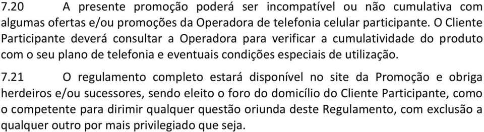 especiais de utilização. 7.