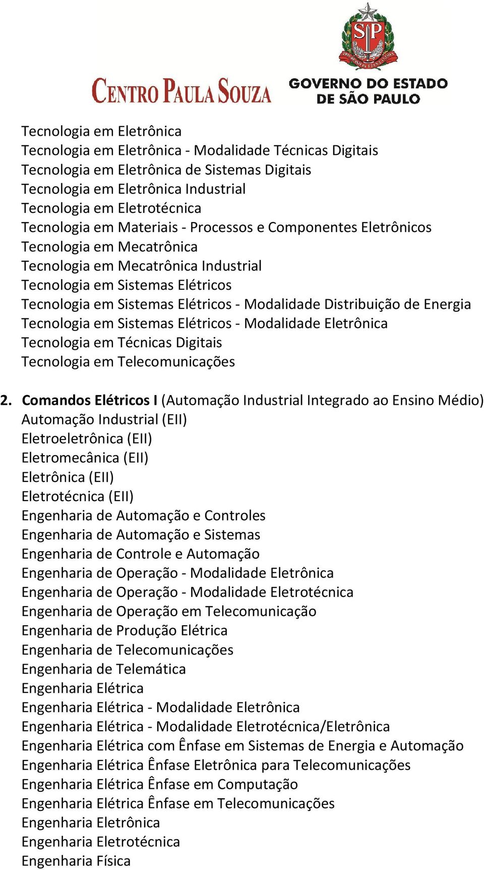 Eletromecânica (EII) Engenharia de Automação e Sistemas Engenharia de