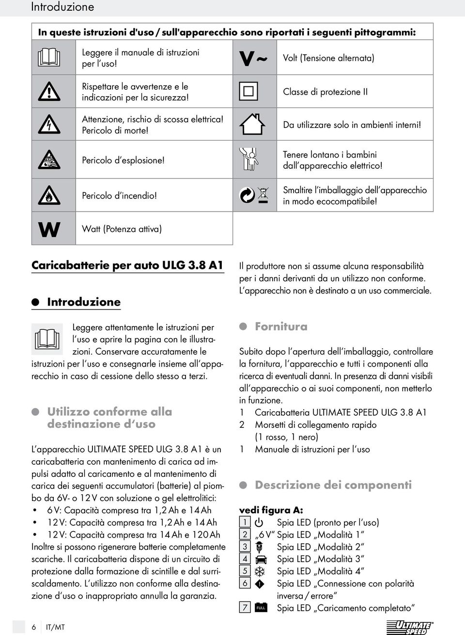 CARICABATTERIE PER AUTO ULG 3.8 A1 - PDF Download grátis