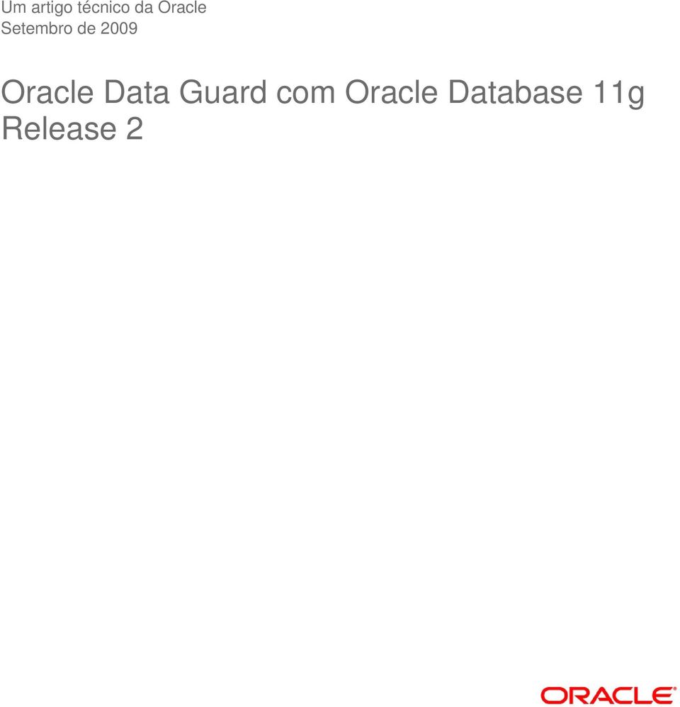 Oracle Data Guard com