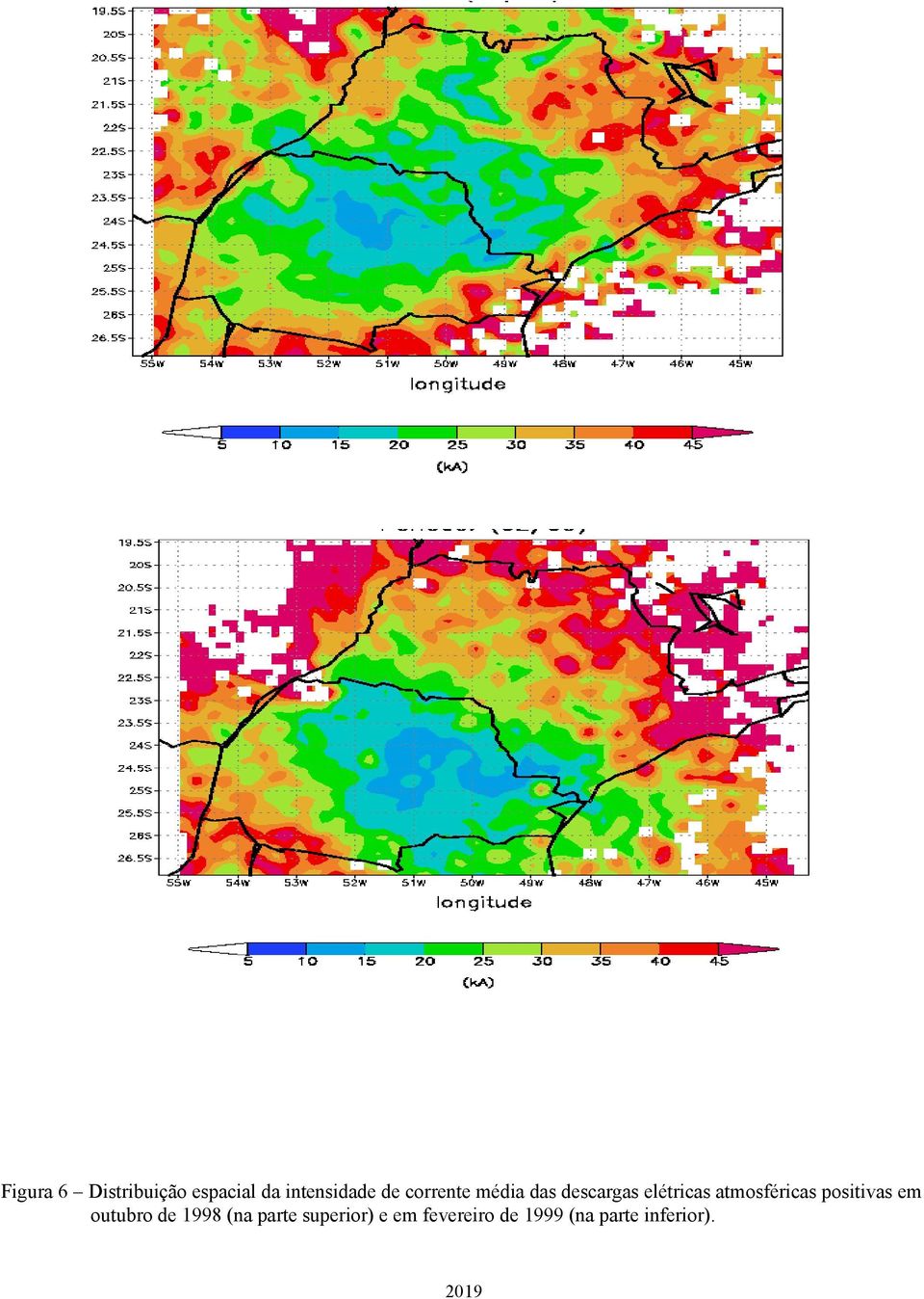 atmosféricas positivas em outubro de 1998 (na