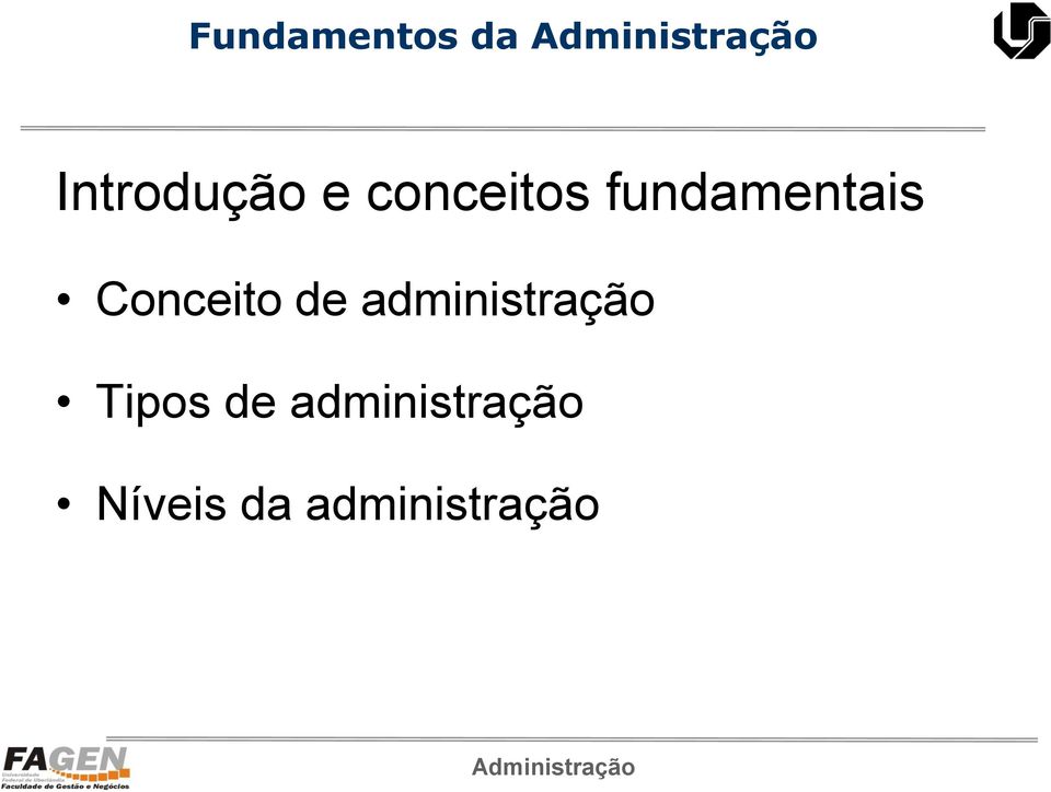 Conceito de administração