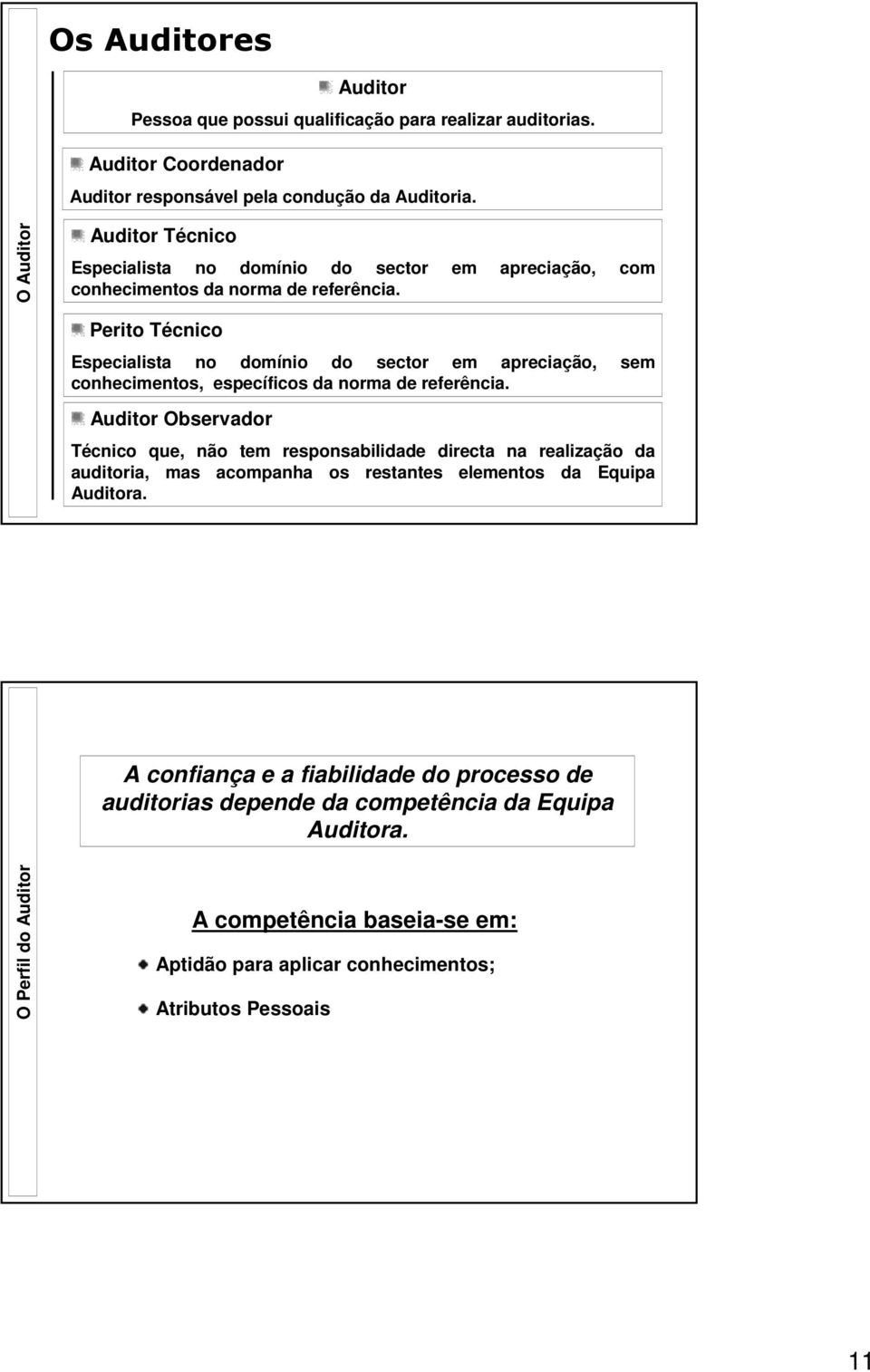 Perito Técnico Especialista no domínio do sector em apreciação, sem conhecimentos, específicos da norma de referência.