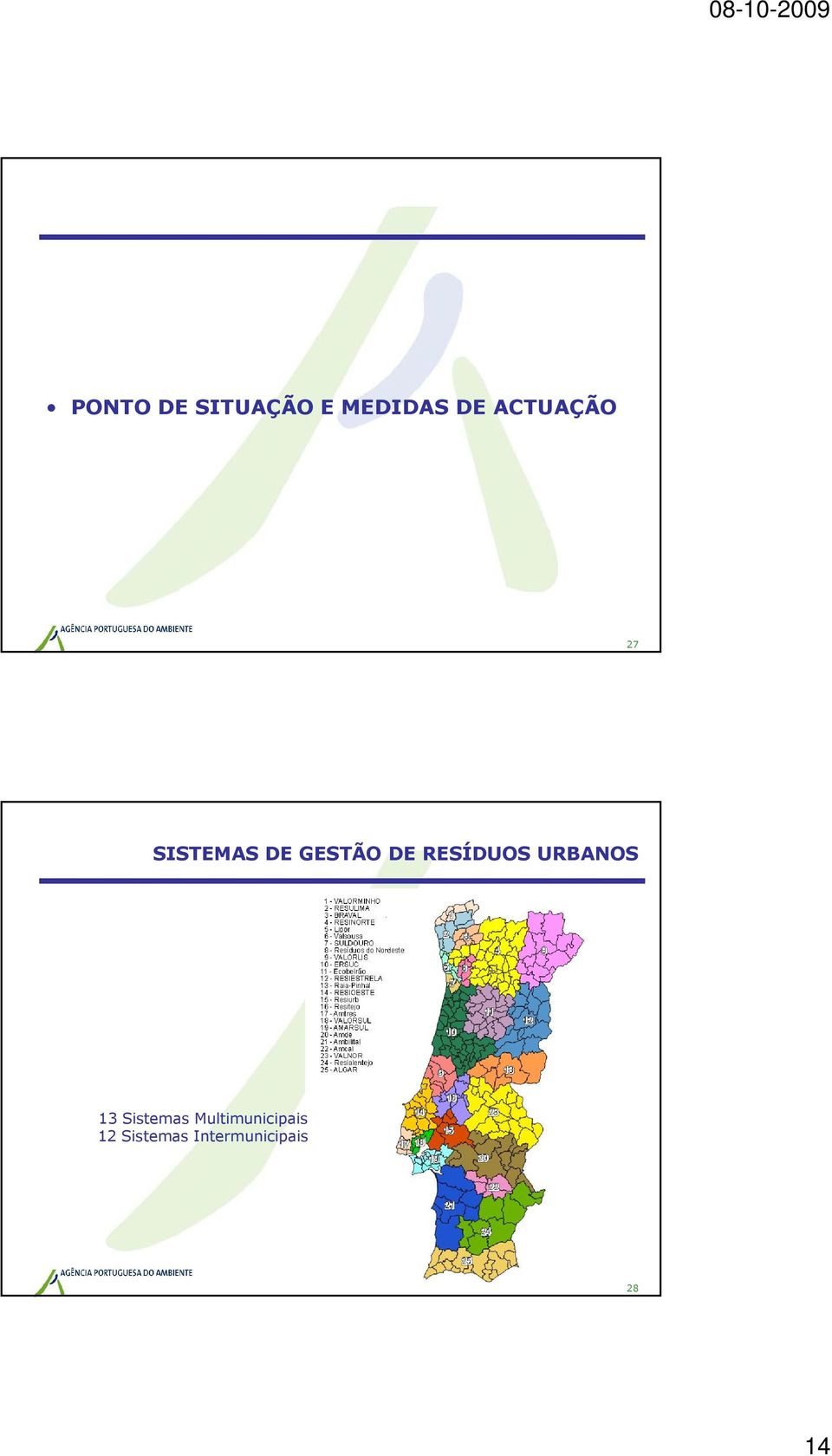 RESÍDUOS URBANOS 13 Sistemas