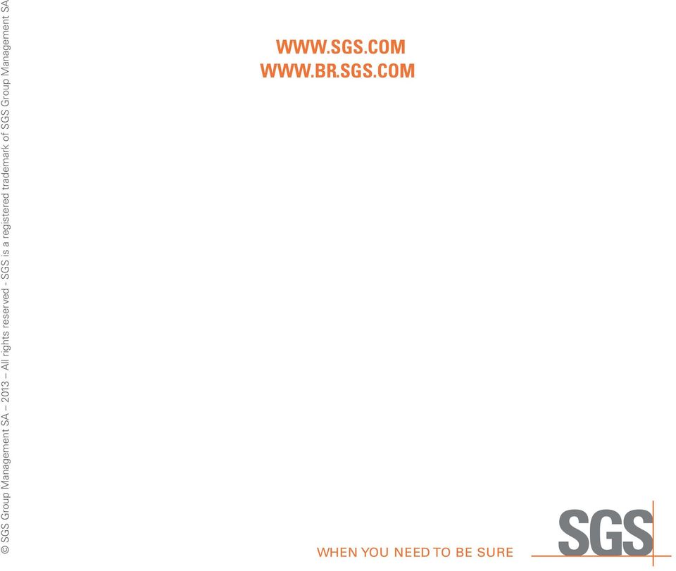 registered trademark of SGS Group