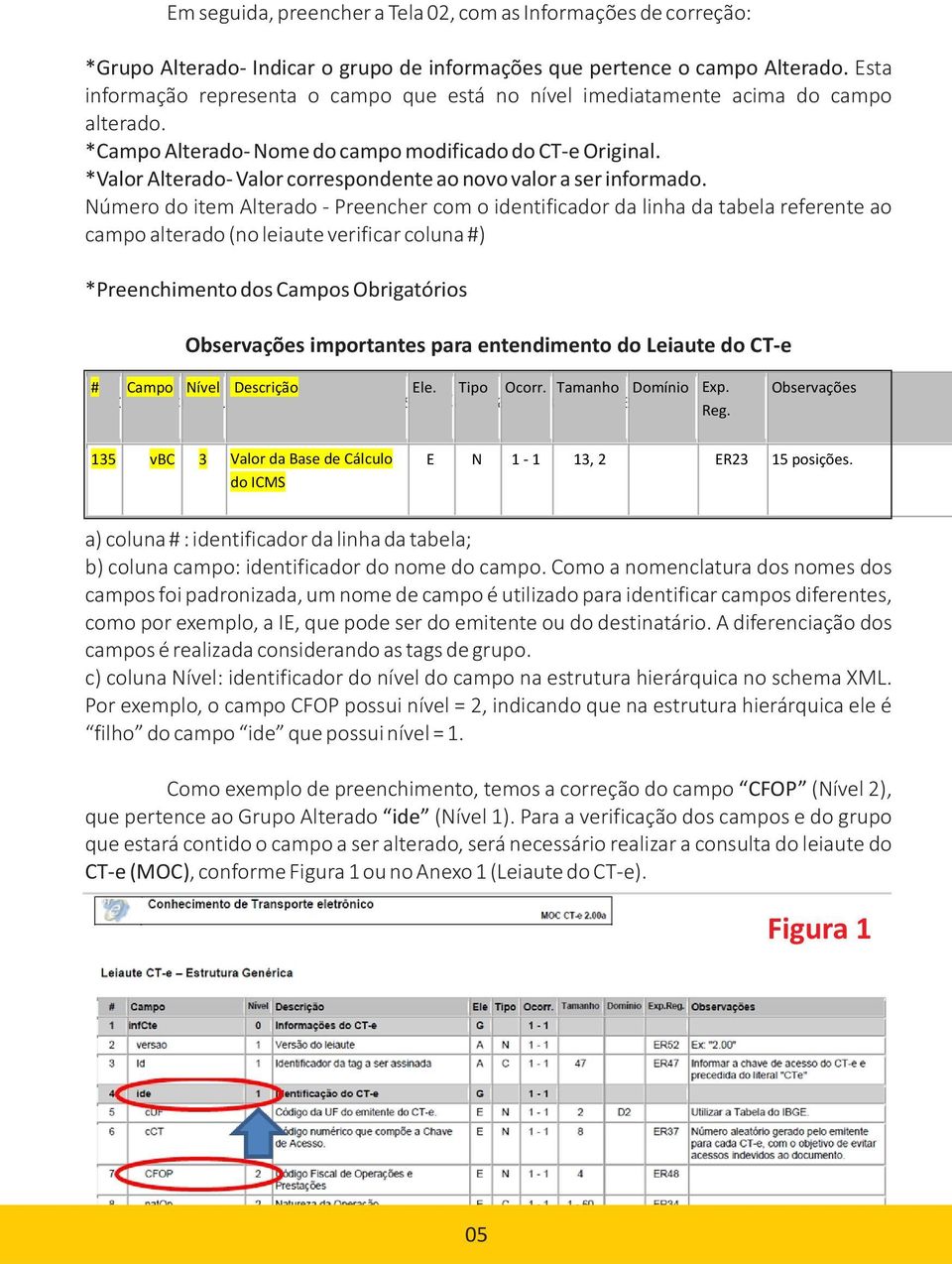 *Valor Alterado- Valor correspondente ao novo valor a ser informado.