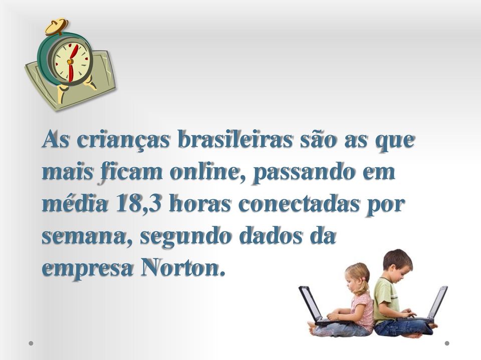 média 18,3 horas conectadas por