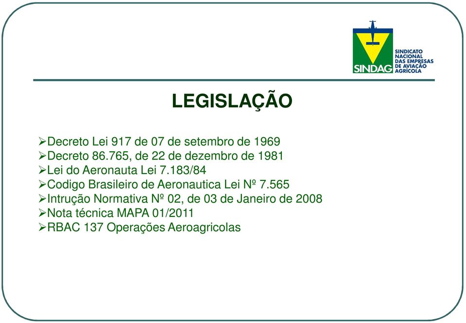 183/84 Codigo Brasileiro de Aeronautica Lei Nº 7.