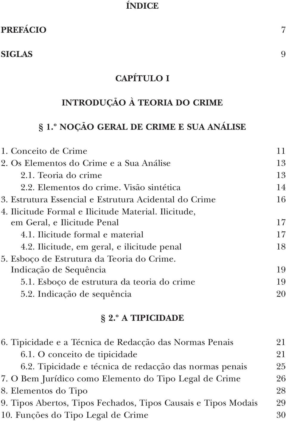 2. Ilicitude, em geral, e ilicitude penal 18 5. Esboço de Estrutura da Teoria do Crime. Indicação de Sequência 19 5.1. Esboço de estrutura da teoria do crime 19 5.2. Indicação de sequência 20 2.