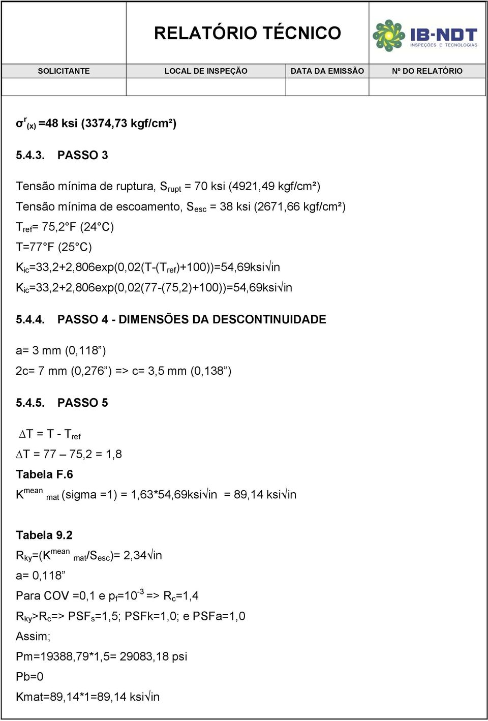 kgf/cm²) 5.4.3.