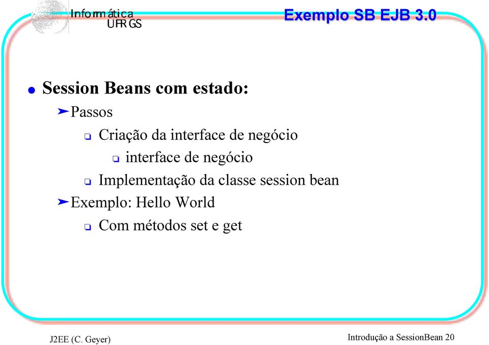 negócio # interface de negócio # Implementação da classe