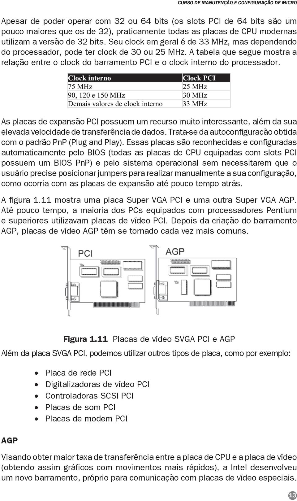 As placas de expansão PCI possuem um recurso muito interessante, além da sua elevada velocidade de transferência de dados. Trata-se da autoconfiguração obtida com o padrão PnP (Plug and Play).