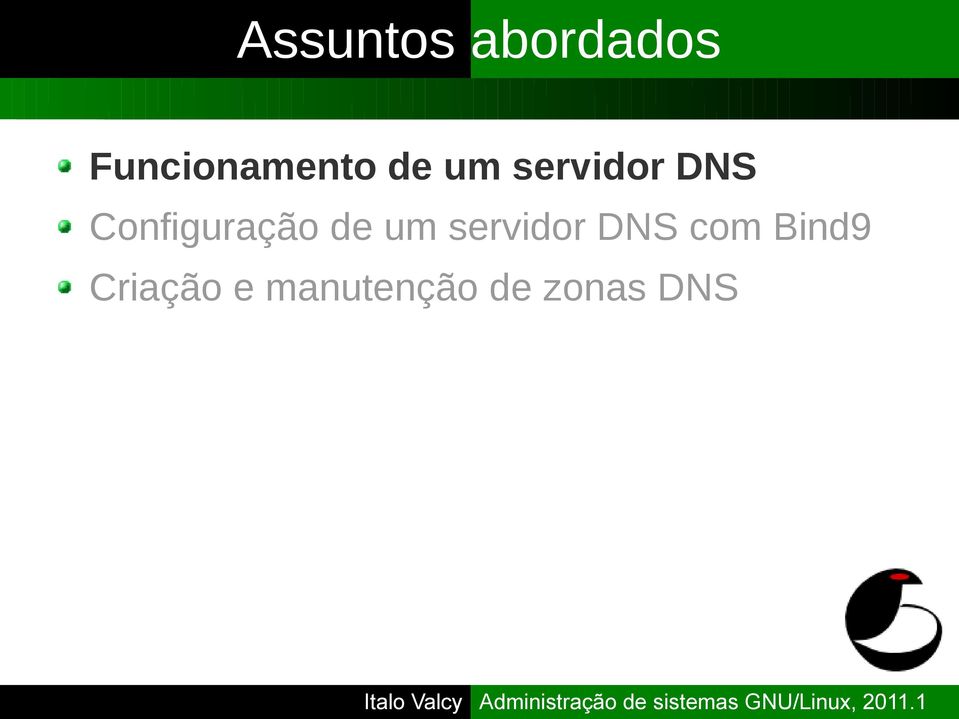 DNS Configuração de um servidor