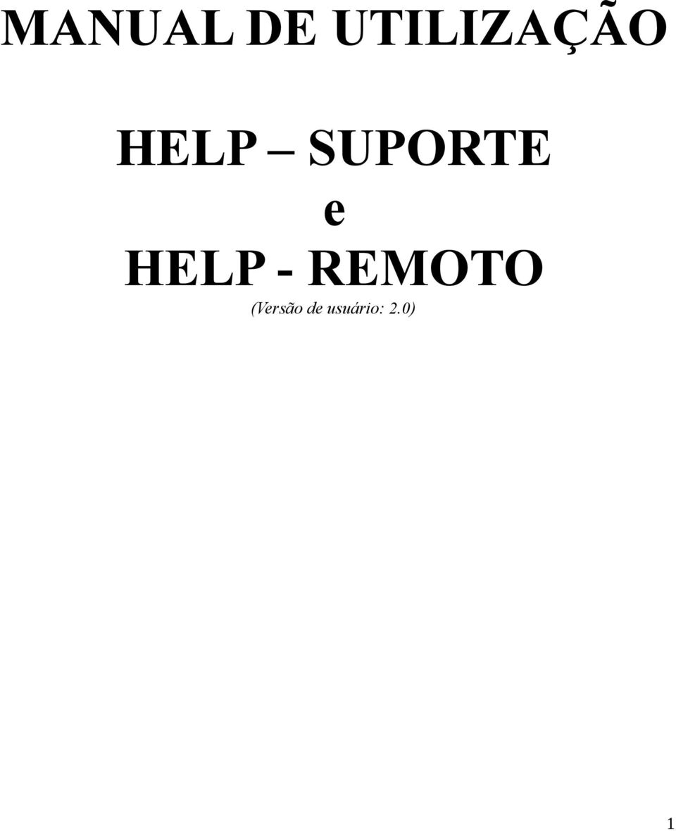 SUPORTE e HELP -