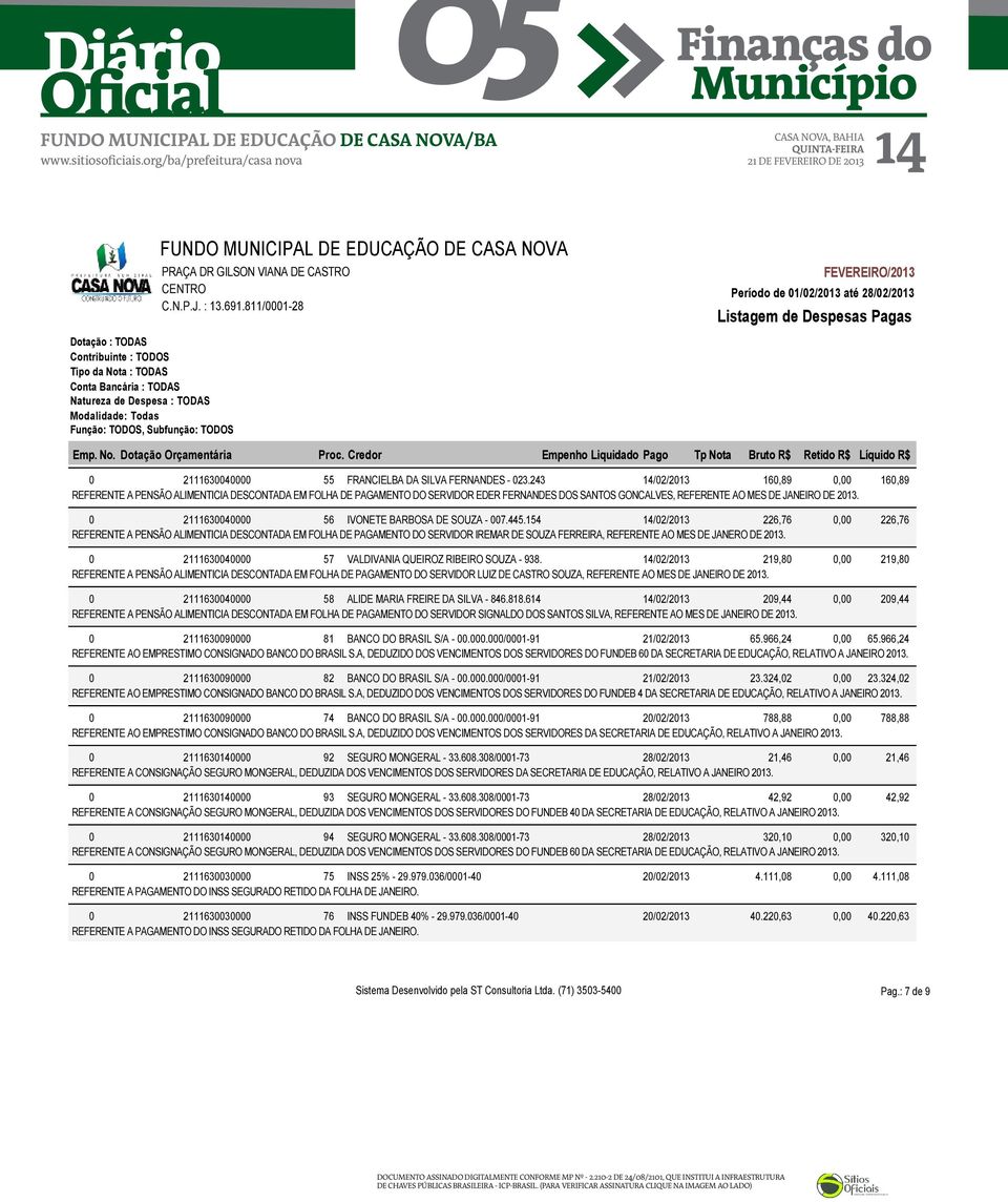 0 2111630040000 56 IVONETE BARBOSA DE SOUZA - 007.445.