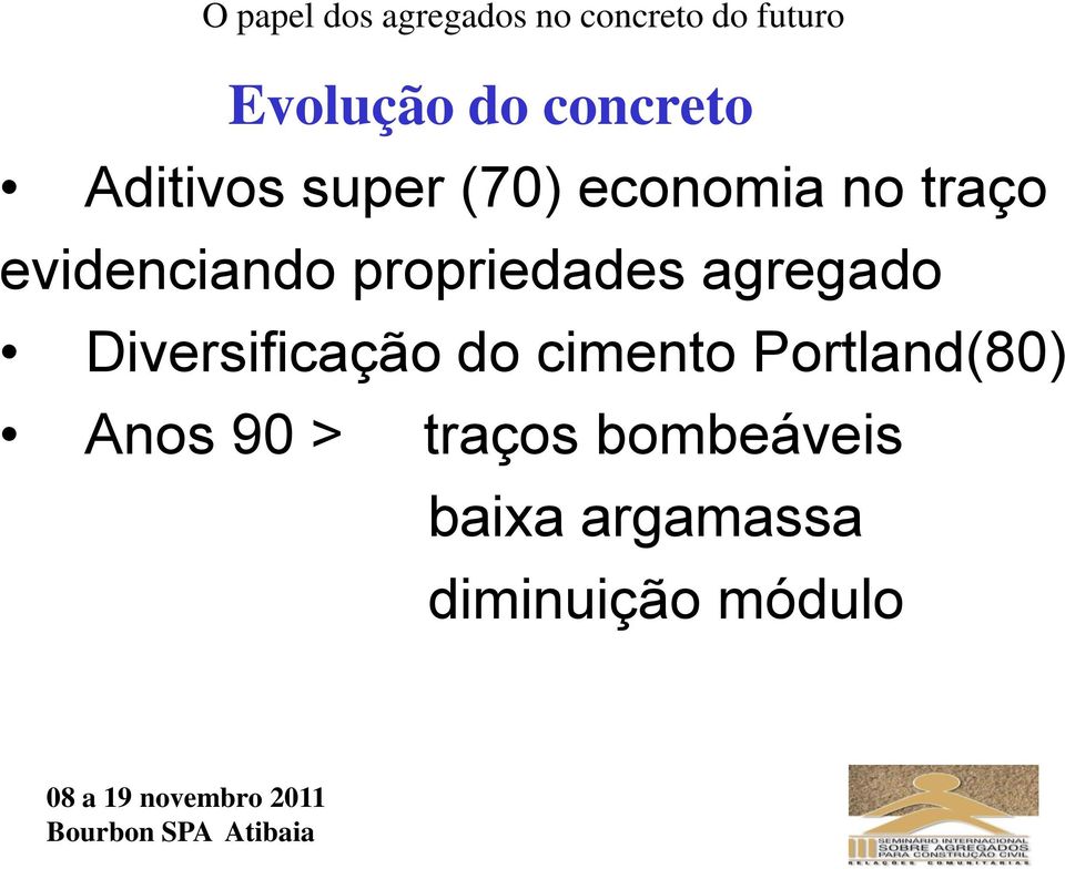 agregado Diversificação do cimento Portland(80)