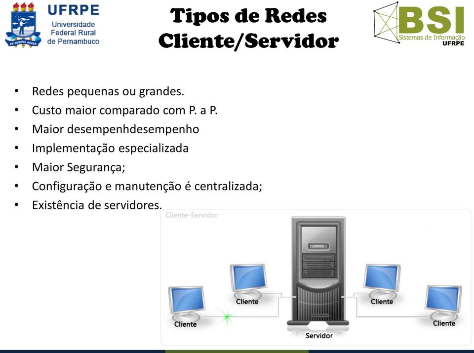 Maior desempenhdesempenho Implementação especializada