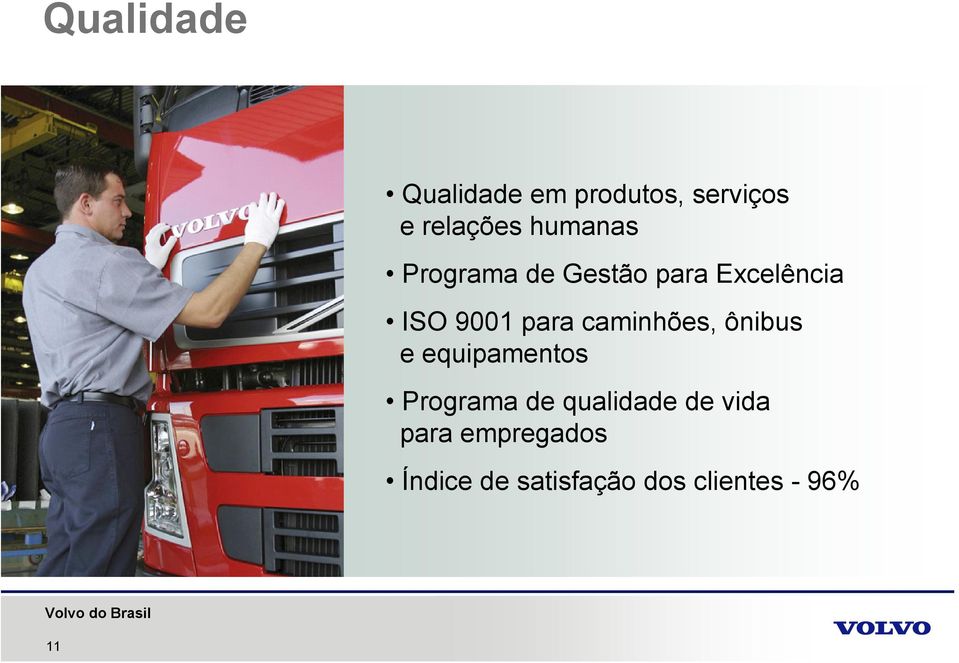 caminhões, ônibus e equipamentos Programa de qualidade de