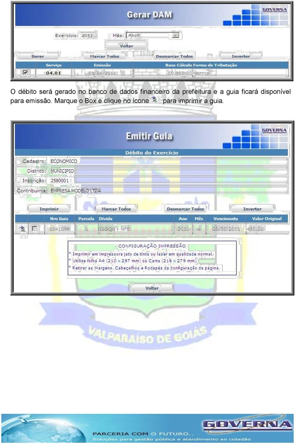 ficará disponível para emissão.