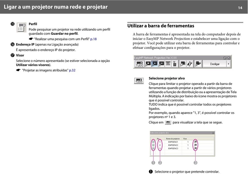 s "Projetar as imagens atribuídas" p.