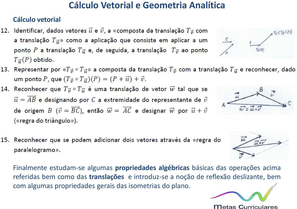 das translações e introduz-se a noção de reflexão