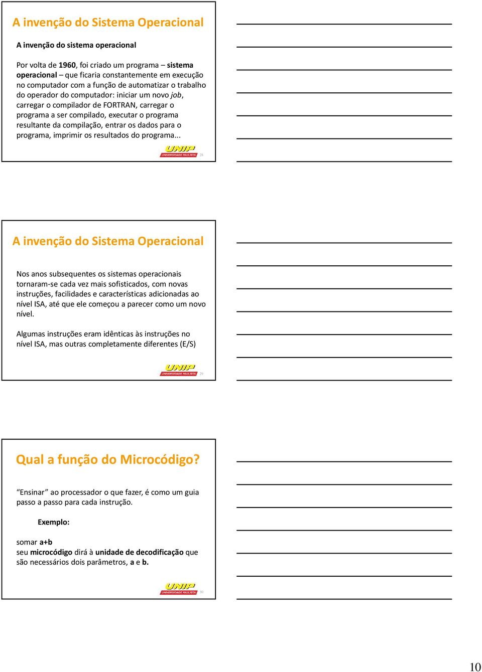 dados para o programa, imprimir os resultados do programa.