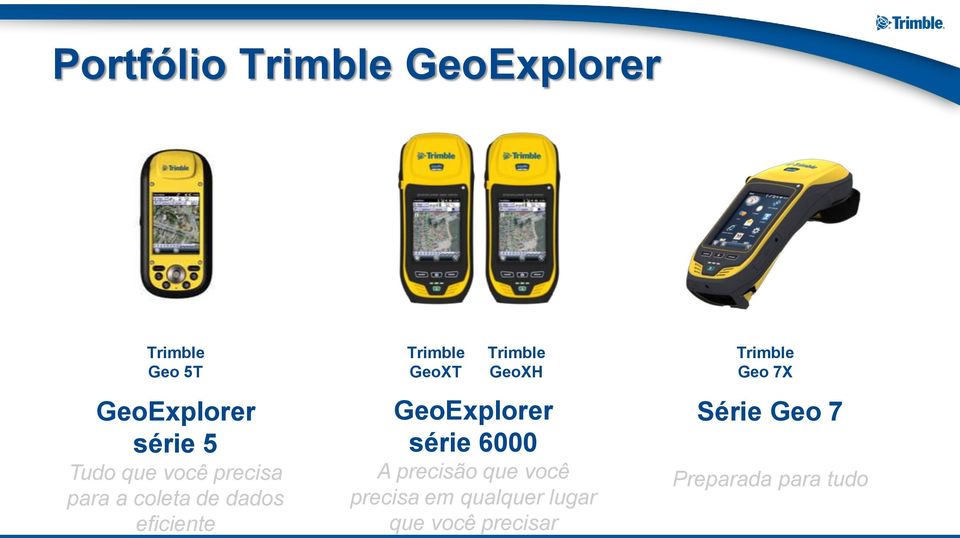 Trimble GeoXH GeoExplorer série 6000 A precisão que você precisa em