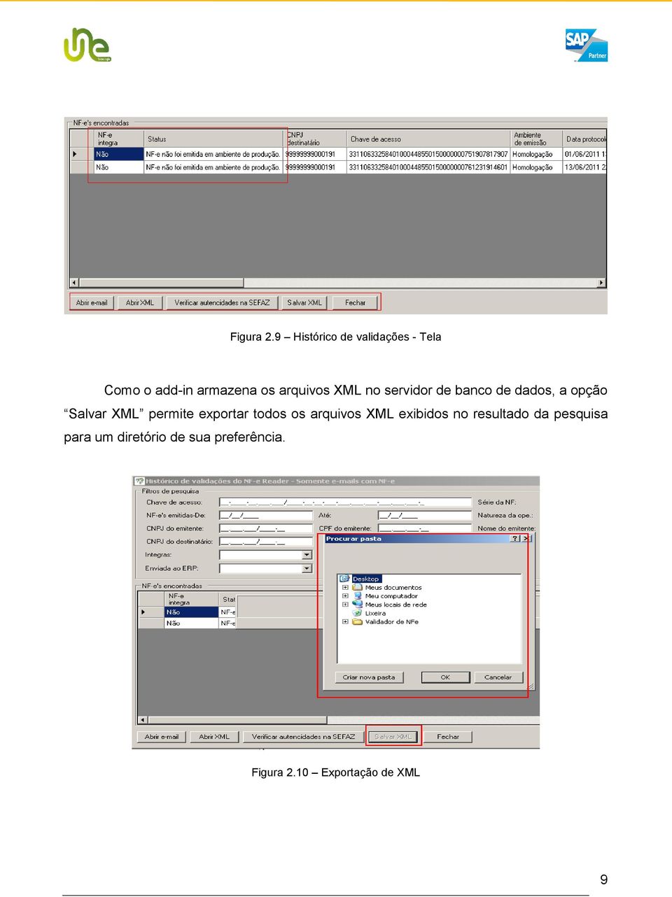 XML no servidor de banco de dados, a opção Salvar XML permite