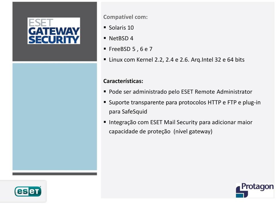 Administrator Suporte transparente para protocolos HTTP e FTP e plug-in para SafeSquid