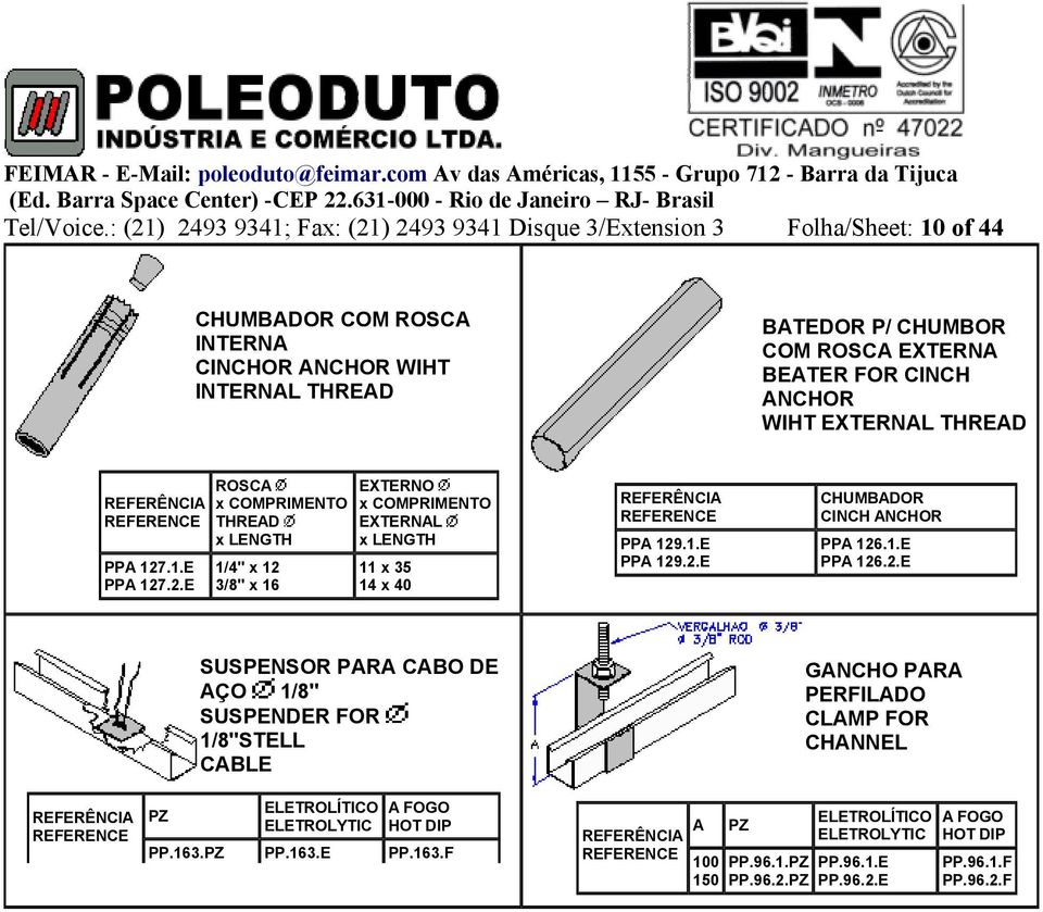 COM ROSCA EXTERNA BEATER FOR CINCH ANCHOR WIHT EXTERNAL THREAD PPA 127