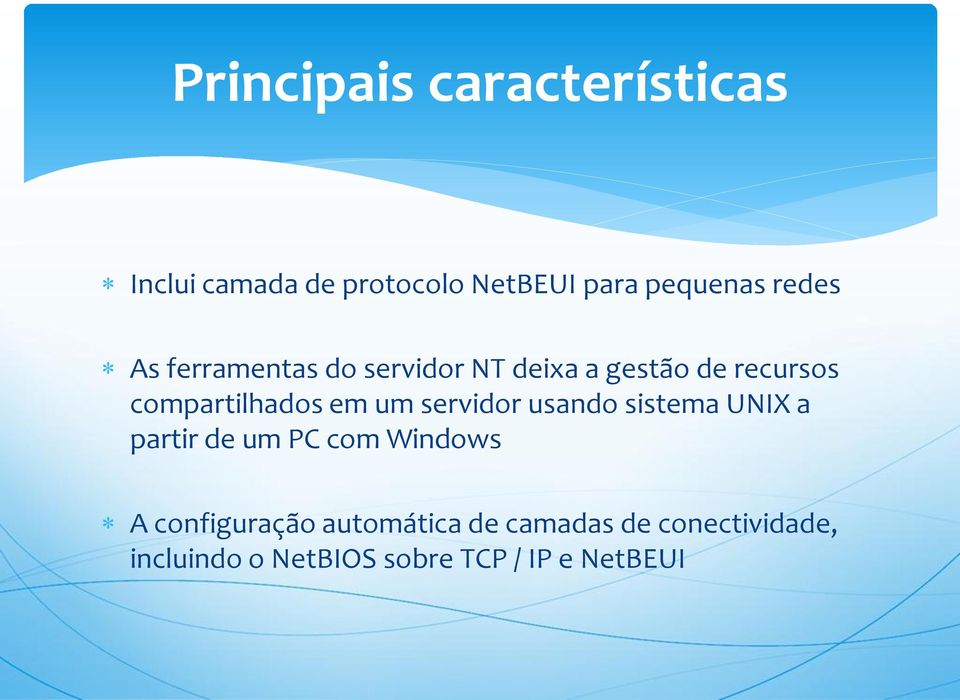 em um servidor usando sistema UNIX a partir de um PC com Windows A configuração