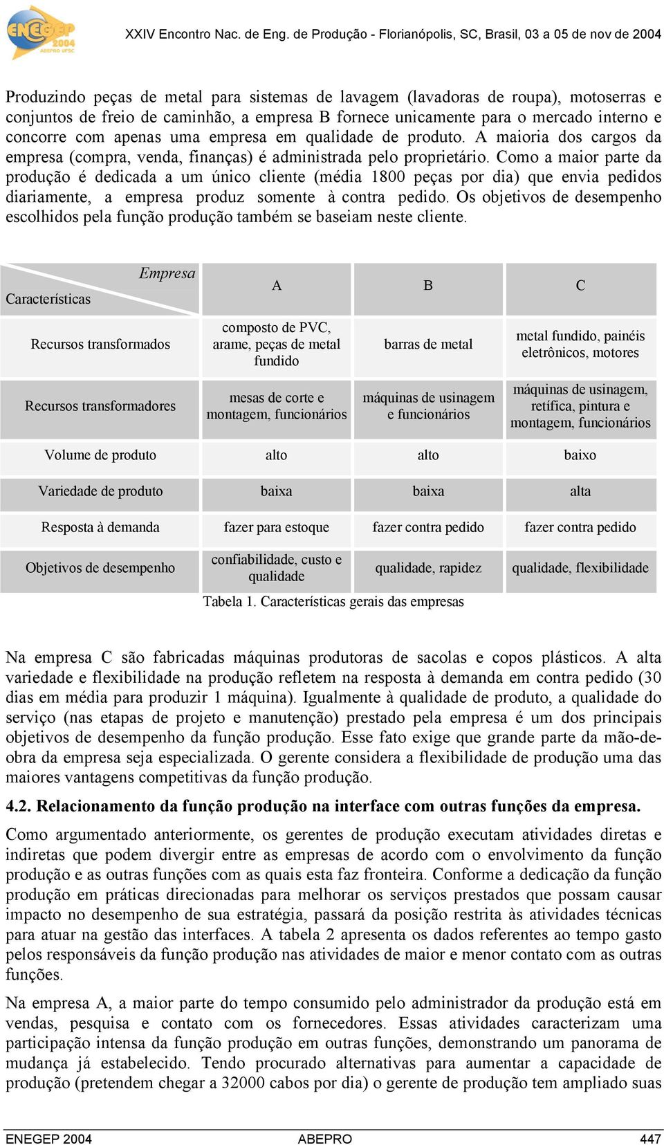 Como a maior parte da produção é dedicada a um único cliente (média 1800 peças por dia) que envia pedidos diariamente, a empresa produz somente à contra pedido.