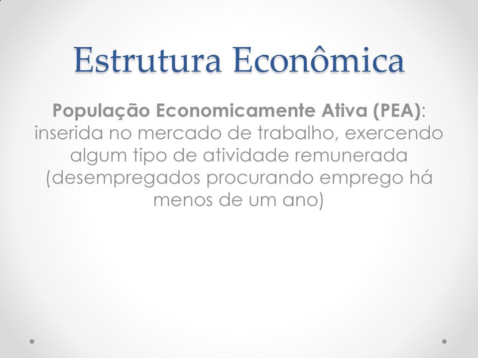 exercendo algum tipo de atividade remunerada