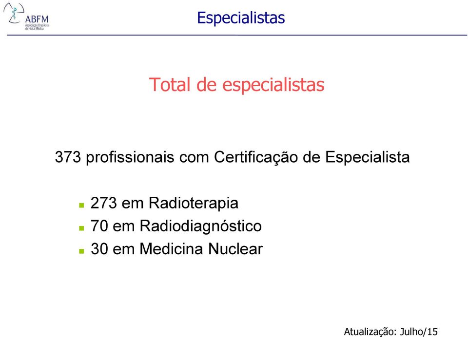 Especialista 273 em Radioterapia 70 em