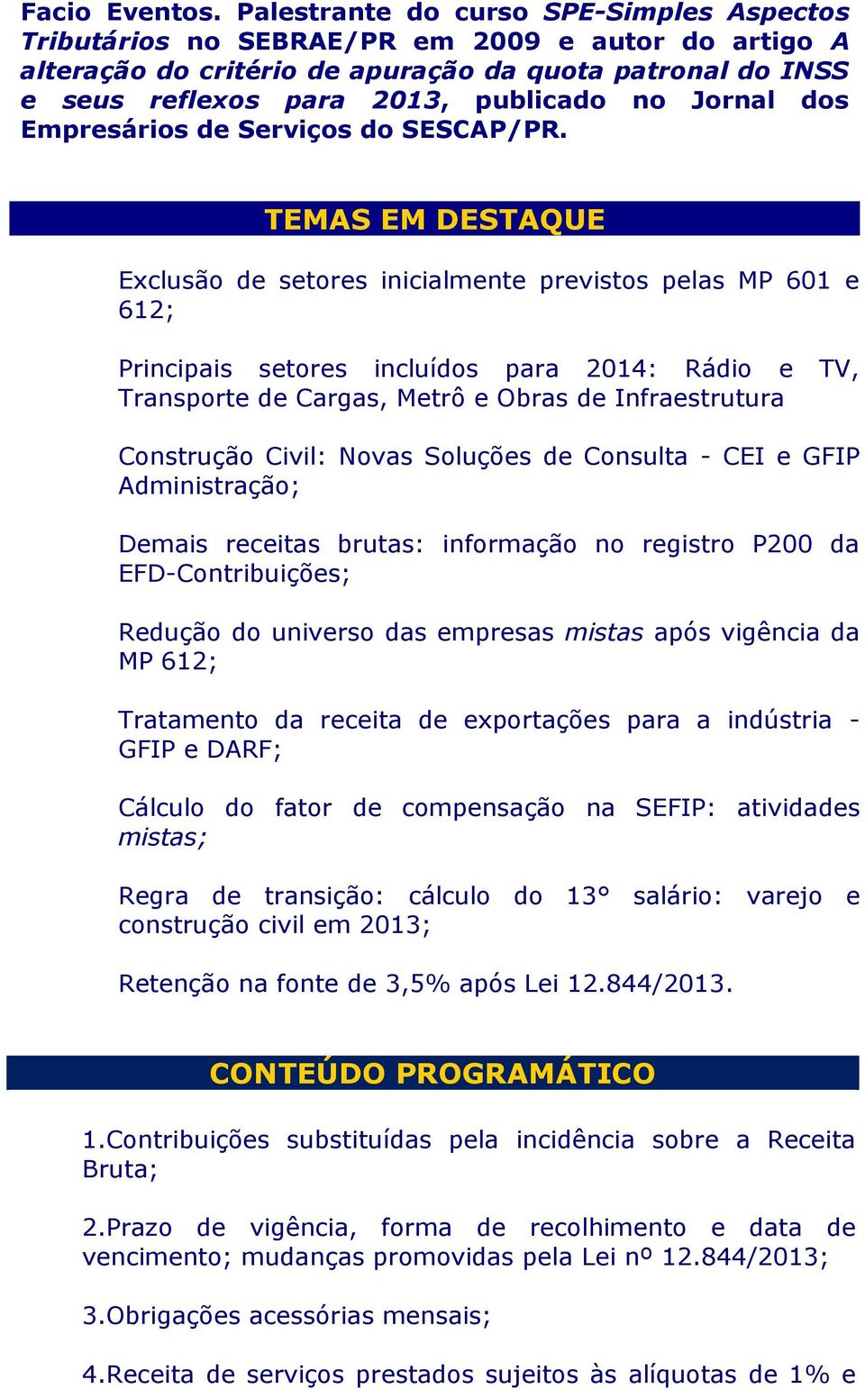 Jornal dos Empresários de Serviços do SESCAP/PR.
