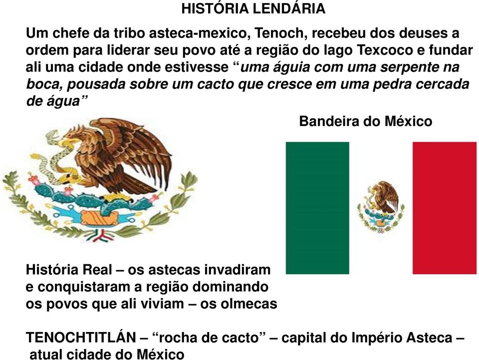 cacto que cresce em uma pedra cercada de água Bandeira do México História Real os astecas invadiram e conquistaram a