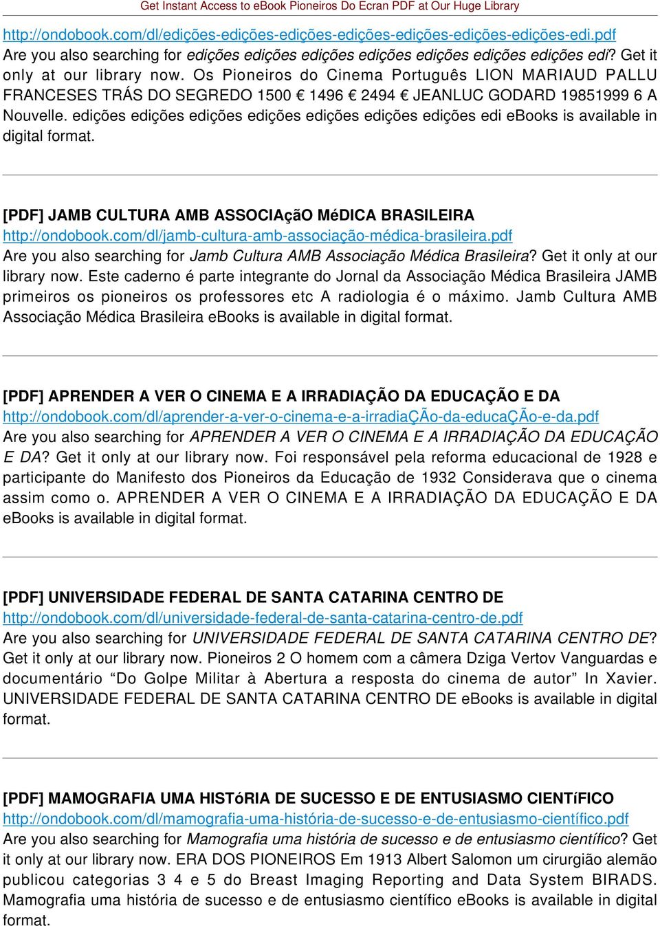 edições edições edições edições edições edições edições edi ebooks is available in digital format. [PDF] JAMB CULTURA AMB ASSOCIAçãO MéDICA BRASILEIRA http://ondobook.