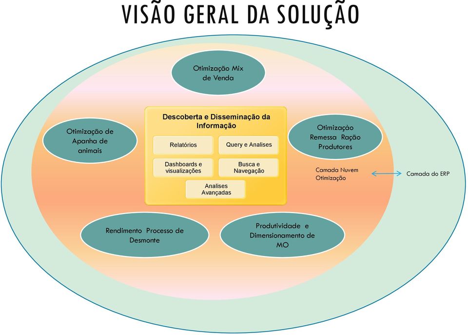 Produtores Dashboards e visualizações Analises Avançadas Busca e Navegação ca Camada