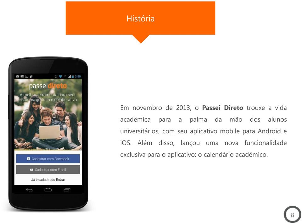 aplicativo mobile para Android e ios.