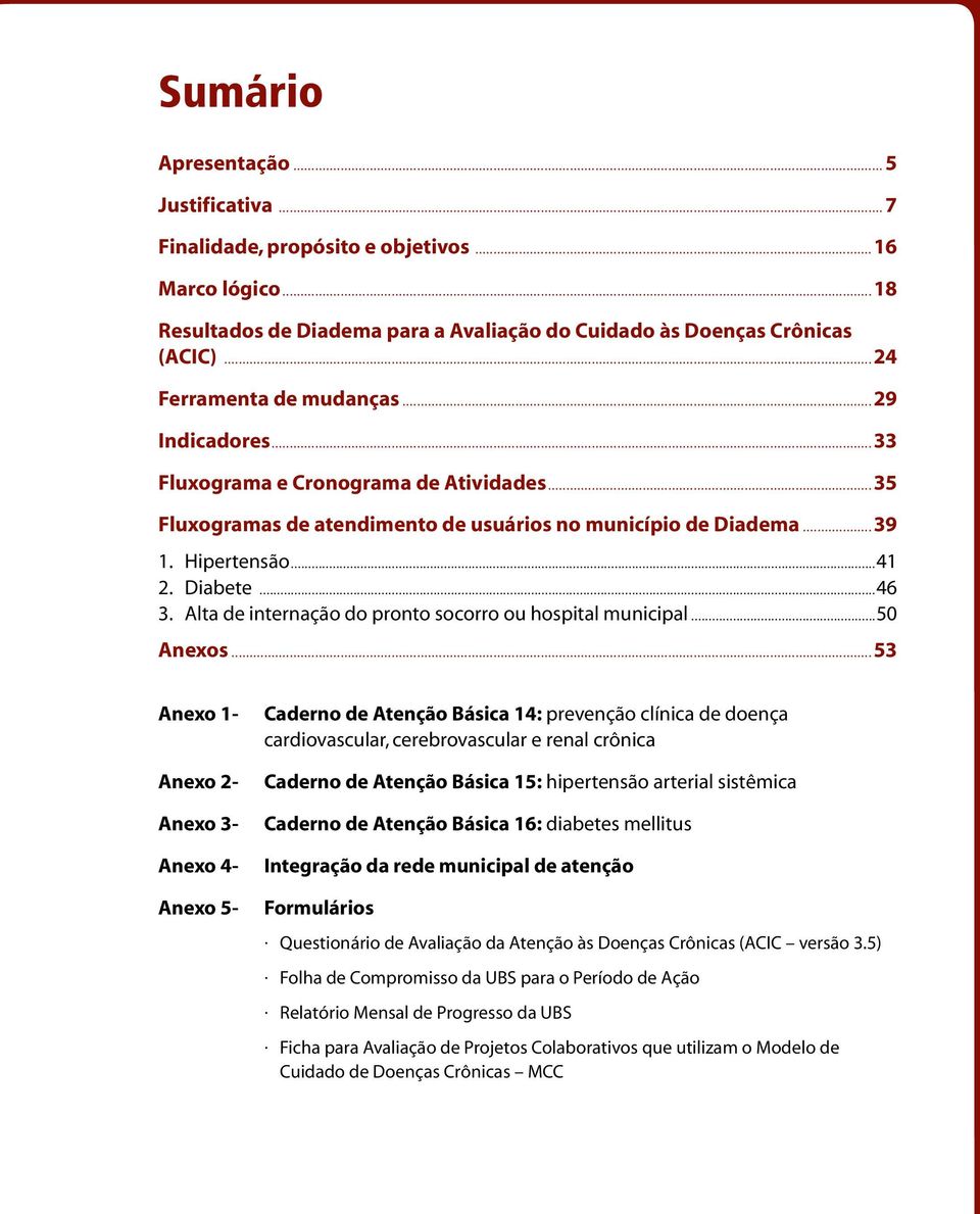 Alta de internação do pronto socorro ou hospital municipal...50 Anexos.