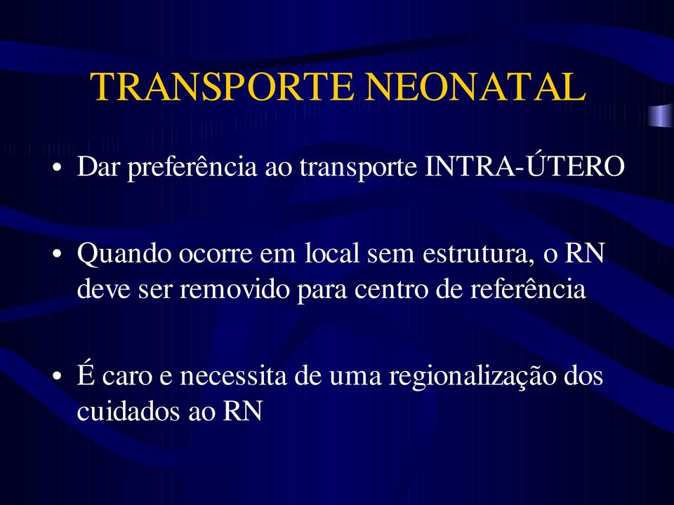 deve ser removido para centro de referência É