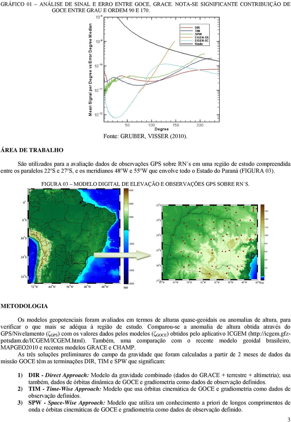 Paraná (FIGURA 03). FIGURA 03 MODELO DIGITAL DE ELEVAÇÃO E OBSERVAÇÕES GPS SOBRE RN S.