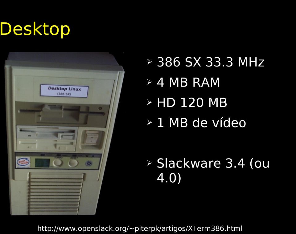 vídeo Slackware 3.4 (ou 4.